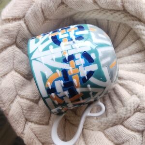 Antropologie Abstract Multicolor Ceramic Mug